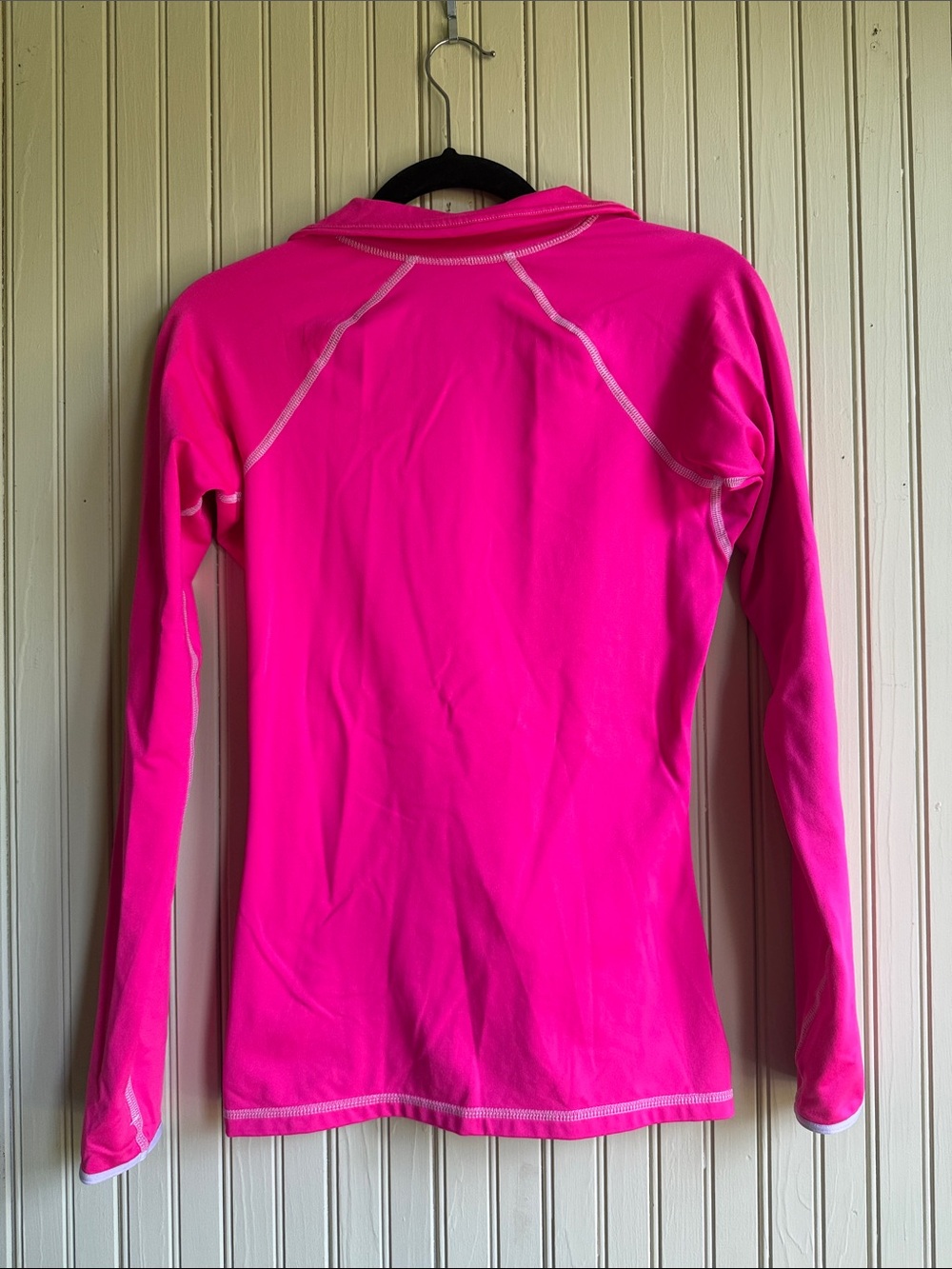 Nike Pro Dri-FIT Hyperwarm Pink Half-Zip Top & Gray Leggings Set - Picture 5 of 5